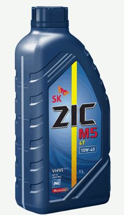 Масло моторное ZIC M5 4T 10W40 п/синт. API SL 1л – ZIC 137212